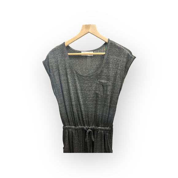 Time & Tru Women's Heather Black Maxi Dress SIZE Medium - Picture 2 of 6